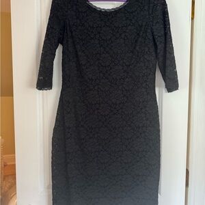 Black Fitted Lace Dress